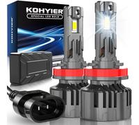 KOHYIER Ampoule LED H11 Ventilée 40000LM 180W, 800% Lumineuse 6500K Blanc 12V 24V, Plug and Play H11 H9 H8 LED pour Voiture et Moto, Lot de 2