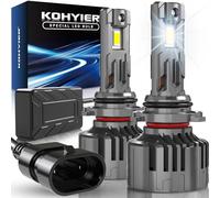 KOHYIER Ampoule LED HB4 Ventilée 40000LM 180W, 800% Lumineuse 6500K Blanc 12V 24V, Plug and Play HB4 9006 LED pour Voiture et Moto, Lot de 2