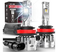 KOHYIER H11 H9 H8 LED 6000K Blanc 11-18V 21W 3000LM Ampoules, 2pcs