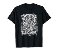 Koi and Sakura Beauty nage en amont des Vagues japonaises T-Shirt