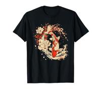Koi Asian Carpe Koi Fish Sakura Cherry Blossom Season T-Shirt