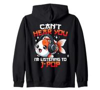 Koi Carp Japanese Pop Can't Hear You J'écoute de la J-Pop Sweat à Capuche