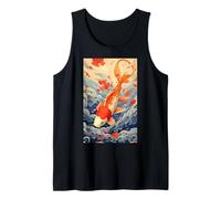 Koi Carpe Poisson Kawaii Cerisier Japonais Fleur Sakura Hokusai Débardeur