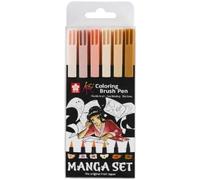 Koi Coloring Brush stylos MANGA SET, 6 tons de peau de stylo de brosse