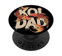 Koi Dad Papa Koi Bassn Japonais Carpe Koi Design Homme PopSockets PopGrip Adhésif