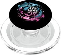 Koi Drift Racing Wheel Art Streetwear Culture Japonaise PopSockets PopGrip pour MagSafe
