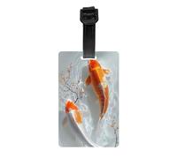 Koi Fish Étiquettes à bagages à eau pour valises - Étiquettes d'identification légères pour valises, étiquettes d'identification, de sac, étiquettes de voyage avec bracelet