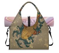 Koi Fish Japan Sac de sport pour homme et femme avec compartiment à chaussures pour yoga, gym, voyage, couleur, L, Organiseur de sac