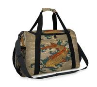 Koi Fish Japan Sac de voyage pour filles, garçons, femmes, hommes, Koi, week-end, sac à bandoulière pour voyage, sport, gym
