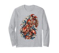Koi Fish Monster Kaiju Tatouage Japonais Vintage Manche Longue