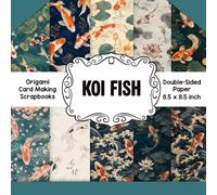 Koi fish scrapbook paper: Decorative double sided craft paper japanese koi for scrapbooking, card making, junk journal