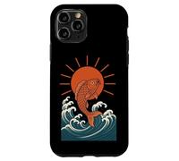 Koi Fish Wave Sun Art japonais Style Luck Strength Coque pour iPhone 11 Pro