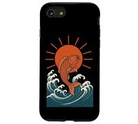 Koi Fish Wave Sun Art japonais Style Luck Strength Coque pour iPhone SE (2020) / 7 / 8