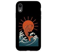 Koi Fish Wave Sun Art japonais Style Luck Strength Coque pour iPhone XR