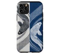 Koi Fish Yin-Yang Japonais Ukiyo-e Traditionnel Style Vintage Coque pour iPhone 11 Pro