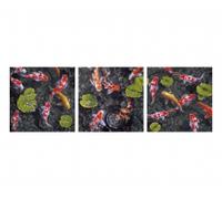 Koï - Joyaux dans l'étang aux poissons Triptyque - Peinture par numéros
