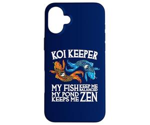 Koi Keeper Mes Poissons me Gardent en équilibre Mon étang me Garde Zen Coque pour iPhone 16 Plus