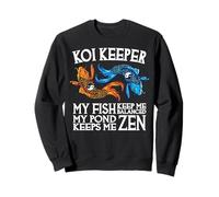 Koi Keeper Mes Poissons me Gardent en équilibre Mon étang me Garde Zen Sweatshirt