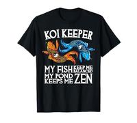 Koi Keeper Mes Poissons me Gardent en équilibre Mon étang me Garde Zen T-Shirt