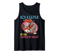 Koi Keeper par Day Gamer by Night Funny Koi Lover Débardeur
