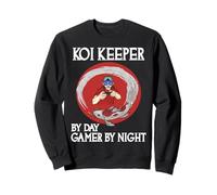 Koi Keeper par Day Gamer by Night Funny Koi Lover Sweatshirt