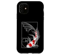 Koi Poisson Géométrie Fibonacci Spirale Japonais Coque pour iPhone 11