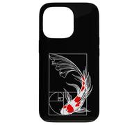 Koi Poisson Géométrie Fibonacci Spirale Japonais Coque pour iPhone 13 Pro