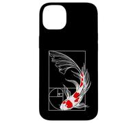Koi Poisson Géométrie Fibonacci Spirale Japonais Coque pour iPhone 14 Plus