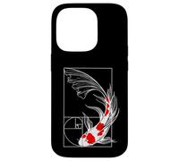 Koi Poisson Géométrie Fibonacci Spirale Japonais Coque pour iPhone 14 Pro