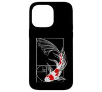 Koi Poisson Géométrie Fibonacci Spirale Japonais Coque pour iPhone 14 Pro Max