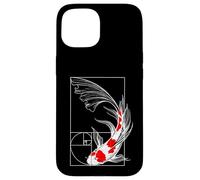 Koi Poisson Géométrie Fibonacci Spirale Japonais Coque pour iPhone 15