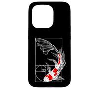 Koi Poisson Géométrie Fibonacci Spirale Japonais Coque pour iPhone 15 Pro