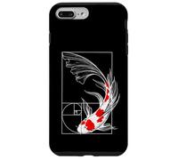 Koi Poisson Géométrie Fibonacci Spirale Japonais Coque pour iPhone 7 Plus/8 Plus