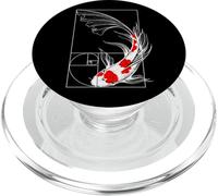 Koi Poisson Géométrie Fibonacci Spirale Japonais PopSockets PopGrip pour MagSafe