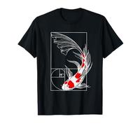 Koi Poisson Géométrie Fibonacci Spirale Japonais T-Shirt