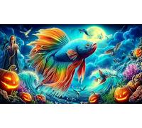 Koi-Poisson Puzzle 1000 pièces Educa Cadeau Unique De l'art Décoration Jeu éducatif Challenge Toy pour Adultes & Enfants des 14 Ans 38x52cm/1000pcs