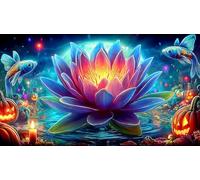 Koi-Poisson Puzzle 1000 pièces Educa Divertissement créatif De l'art Décoration Jeu éducatif Challenge Toy pour Adultes et Enfants à partir de 12 Ans 38x26cm/1000pcs