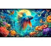 Koi-Poisson Puzzle 1000 pièces Educa Divertissement créatif Décoration Intérieure Jeu éducatif Challenge Toy pour Adultes & Enfants des 14 Ans 75x50cm/1000pcs
