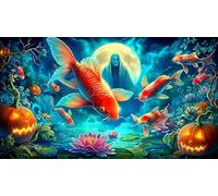 Koi-Poisson Puzzle 1000 pièces Educa Divertissement créatif Décoration Intérieure Jeu éducatif Challenge Toy pour Adultes et Enfants à partir de 14 Ans 38x26cm/1000pcs
