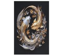 Koi Poisson Puzzle en Bois 1000 Pièces, DIY, Divertissement Créatif, Amusement Puzzles pour Adultes Et EnfFourmis À Partir De 12 Ans, 78×53cm
