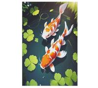 Koi Poisson Puzzle en Bois 1000 Pièces, DIY, Divertissement Créatif, Cadeau, Amusement, Puzzles Classiques pour Adultes Et Enfants À Partir De 12 Ans, (78×53cm)