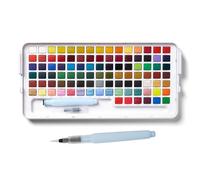Koi Water Colors Studio Kit de peinture 96 godets avec peinture métallique, nacre et fluorescente