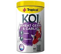 Koi Wheat Germ & Garlic Pellet Size M 1000ml / 320g -Aliment Quotidien pour Tous Les Poissons d'étang, avec ajout d'ail, granulés Moyens