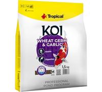 Koi Wheat Germ & Garlic Pellet Size M 5L / 1,5kg - Aliment Quotidien pour Tous Les Poissons d'étang, avec ajout d'ail, granulés Moyens