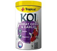 Koi Wheat Germ & Garlic Pellet Size S 1000ml / 320g - Aliment Quotidien pour Tous Les Poissons d'étang, avec ajout d'ail, Petits granulés