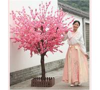 KOIAMVZW 2,5x2,5 m Fleur Artificielle Cherry Blossom Tree Silk Sakura Fleurs Fausses Vines Fleurs Silk Sakura Décoration Murale de Mariage Sakura 2x1,5m / 6,6x4,9ft