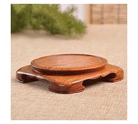 KOIAMVZW Vase en Bois pour Aquarium, présentoir en Bois, Socle Rond, Base de Vase pour théière, bonsaï, Ornements de Sculpture en Jade, Base de présentoir de 0,9 Pouces de Haut