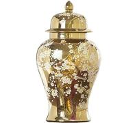 KOIAMVZW Vase en céramique, Vase Moderne Classique de Style Ming de Chine, Vase à Fleurs doré Peint à la Main en céramique pour Salon, Chambre à Coucher, Bureau, cérémonie de Mariage, décoratif