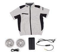 Koieam - vêtements de climatisation, pour hommes et femmes, gilet de refroidissement avec ventilateur d'été avec batterie externe 20000MAh, vêtements de Style léger (SG)