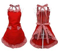 koienOU Fun Série de tabliers avec nom monogramme personnalisé pour adulte., Coton, Red, Taille unique